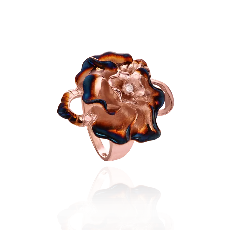 Large Ember Rose Ring
