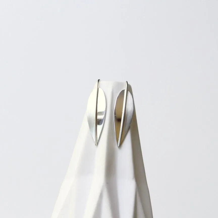Leaf Shape On Wire Earrings