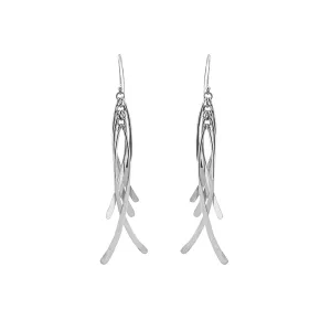 Long Mod Fringe Dangle Earrings