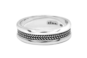 Men's Silver Grain Ring
