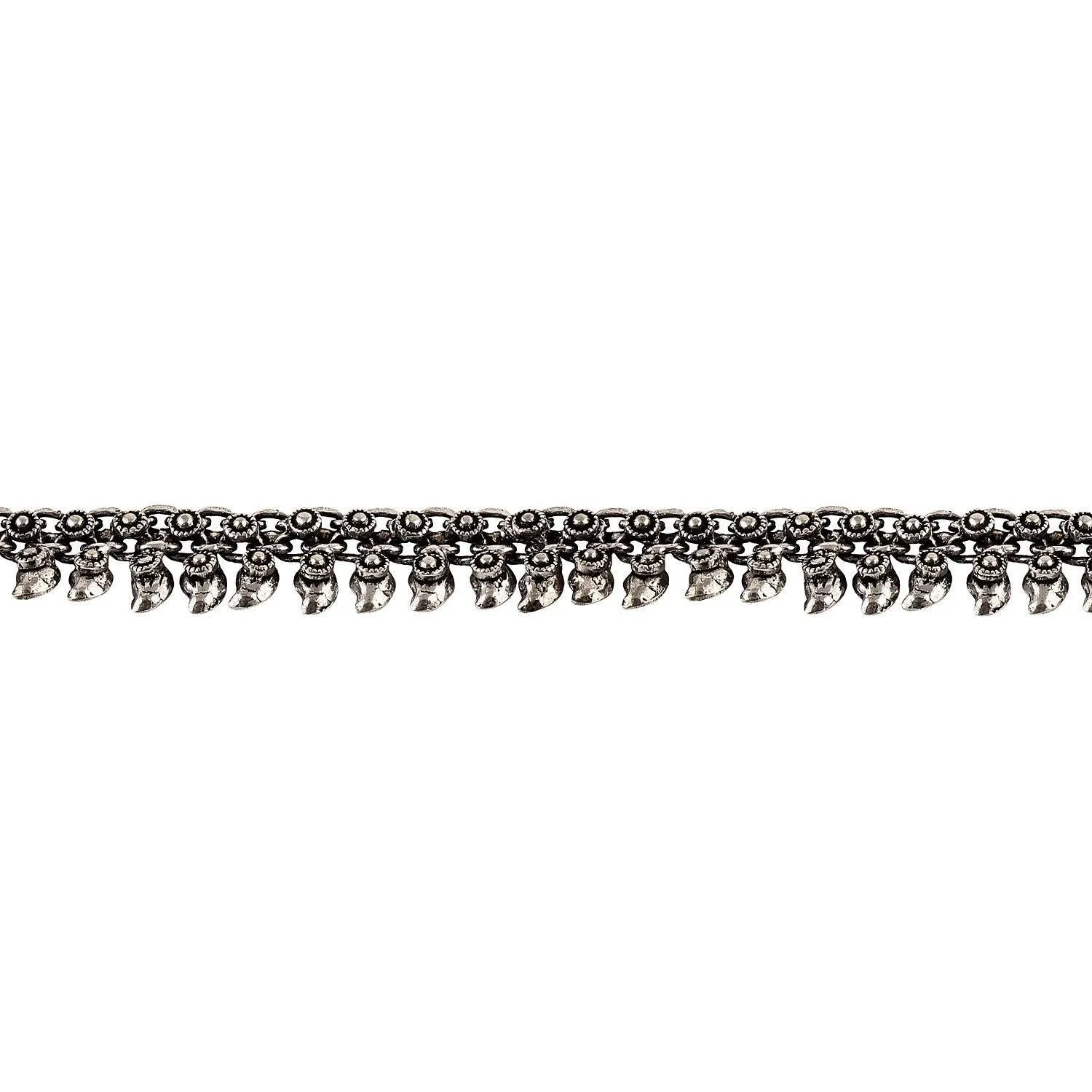 Oxidised Silver Jewellery Payal Traditional Stylish Anklets, Indian anklets, Silver Ankle Bracelet for Women & Girls (Antique Silver)