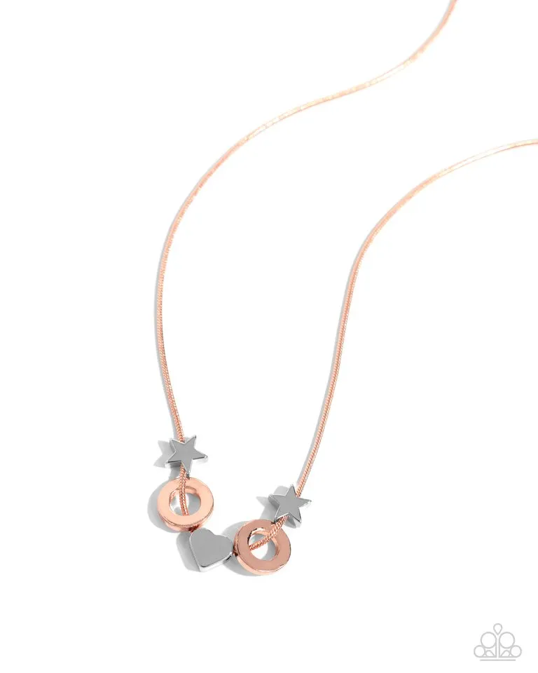 Paparazzi Necklace ~ Low-Key Layers - Copper