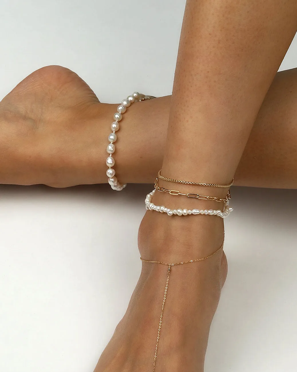 Paperclip Chain Anklet | Medium