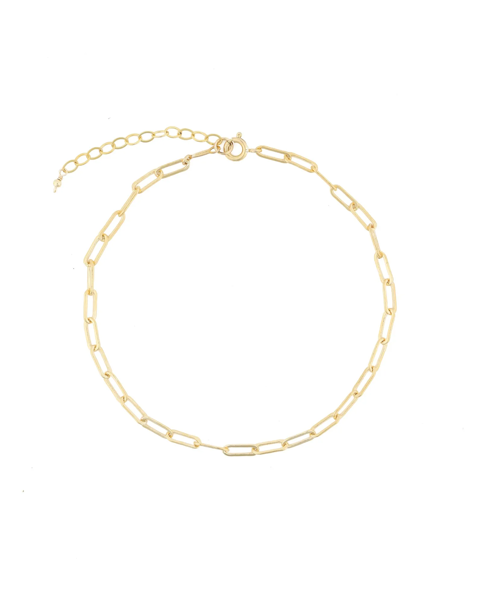 Paperclip Chain Anklet | Medium