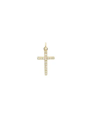 Pavé Thin Cross Charm
