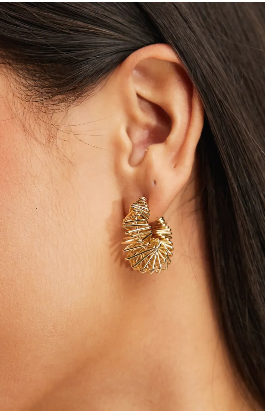 Petit Moments 'Wire Croissant Hoop Earrings'