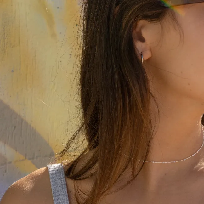 Petite Shimmer Imitation Pearls Necklace