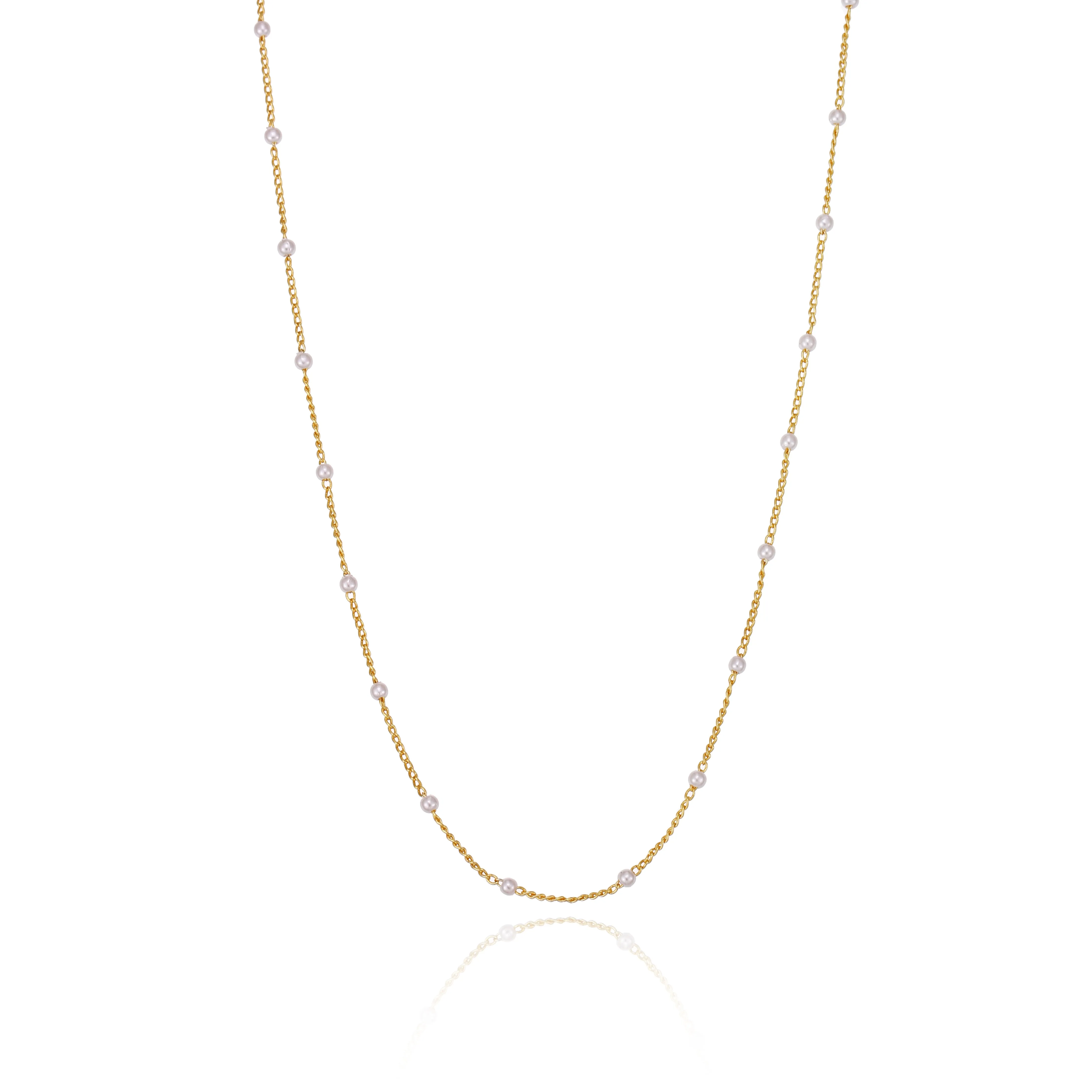 Petite Shimmer Imitation Pearls Necklace