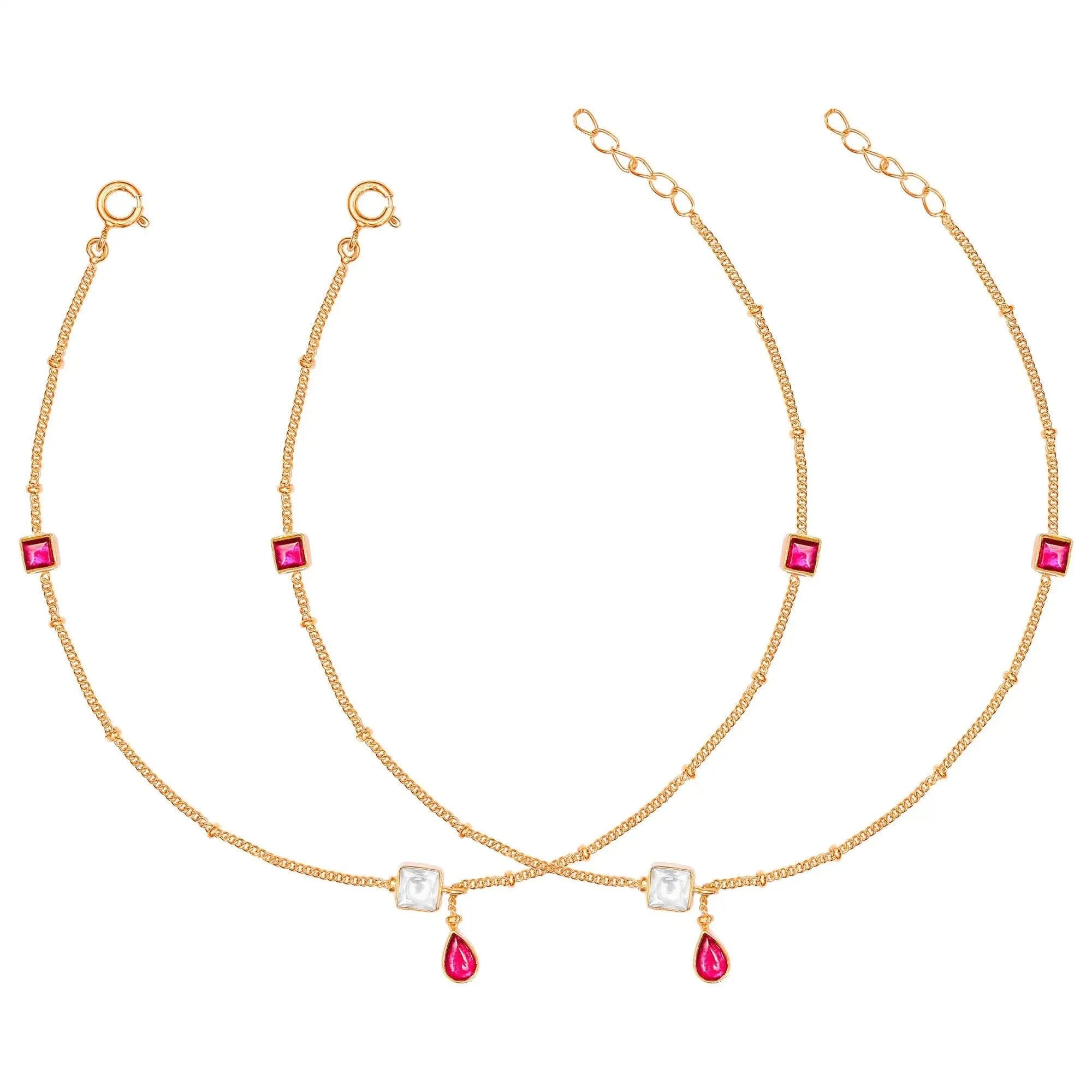 Polki And Kemp Silver 92.5 anklet
