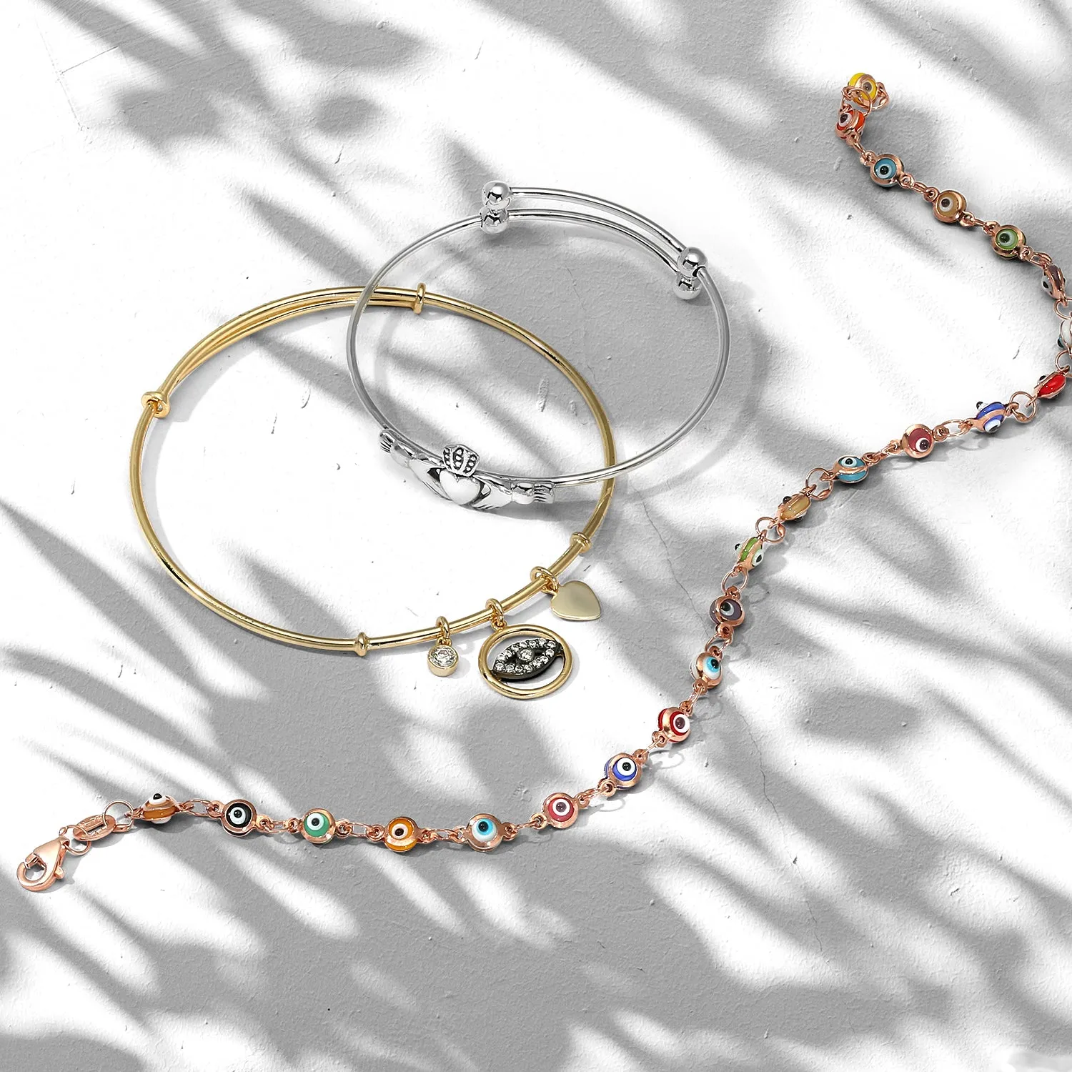 Protection Amulet Evil Eye Anklet Ankle Bracelet Aqua Blue Sterling Silver