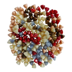 Pyramid Shaped Color Marble Beads Ideal for Jewelry designing and Craft Making or Decor