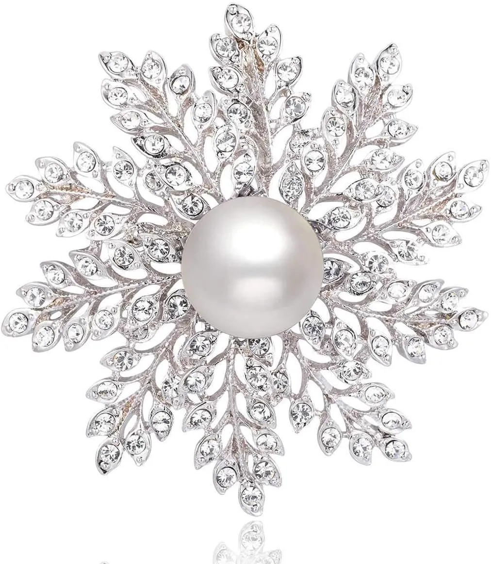 RAINBOW BOX Brooches for Women, Maple Leaf Brooch Pins for Women,Rhinestone from Austria Crystal Jewelry Women's Brooches & Pins