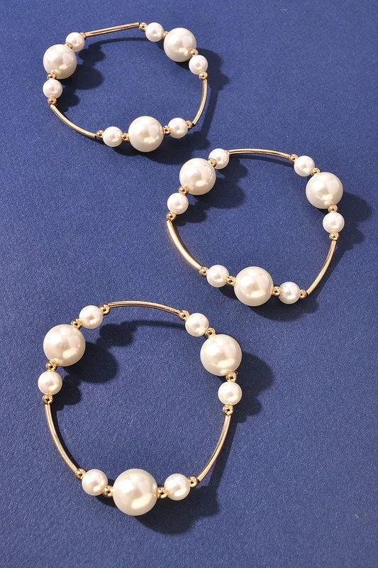Reflection 3 Strand Pearl Bracelet