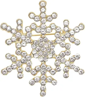 Rhinestone Christmas Snowflake Brooches for Women Marry Christmas Brooch Pins Christmas Wreath Brooch Winter Holiday Snowflake Brooch Pins Xmas Christmas Holiday Party