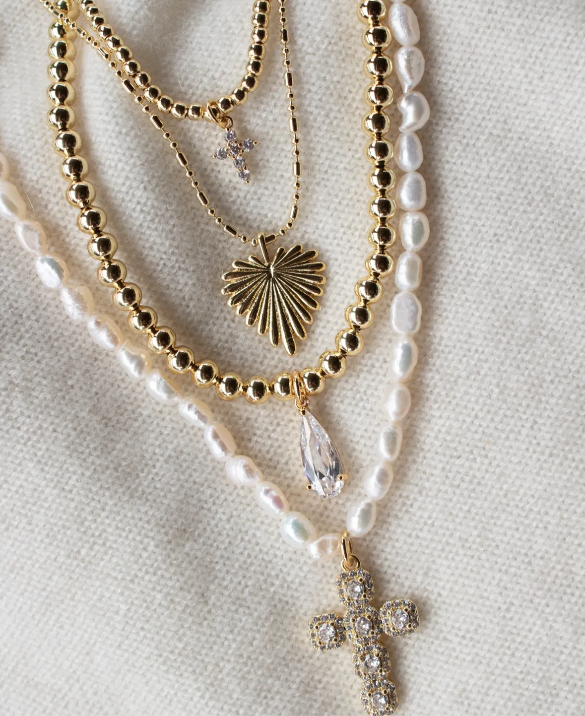 Selena Cross Necklace - Water Resistant