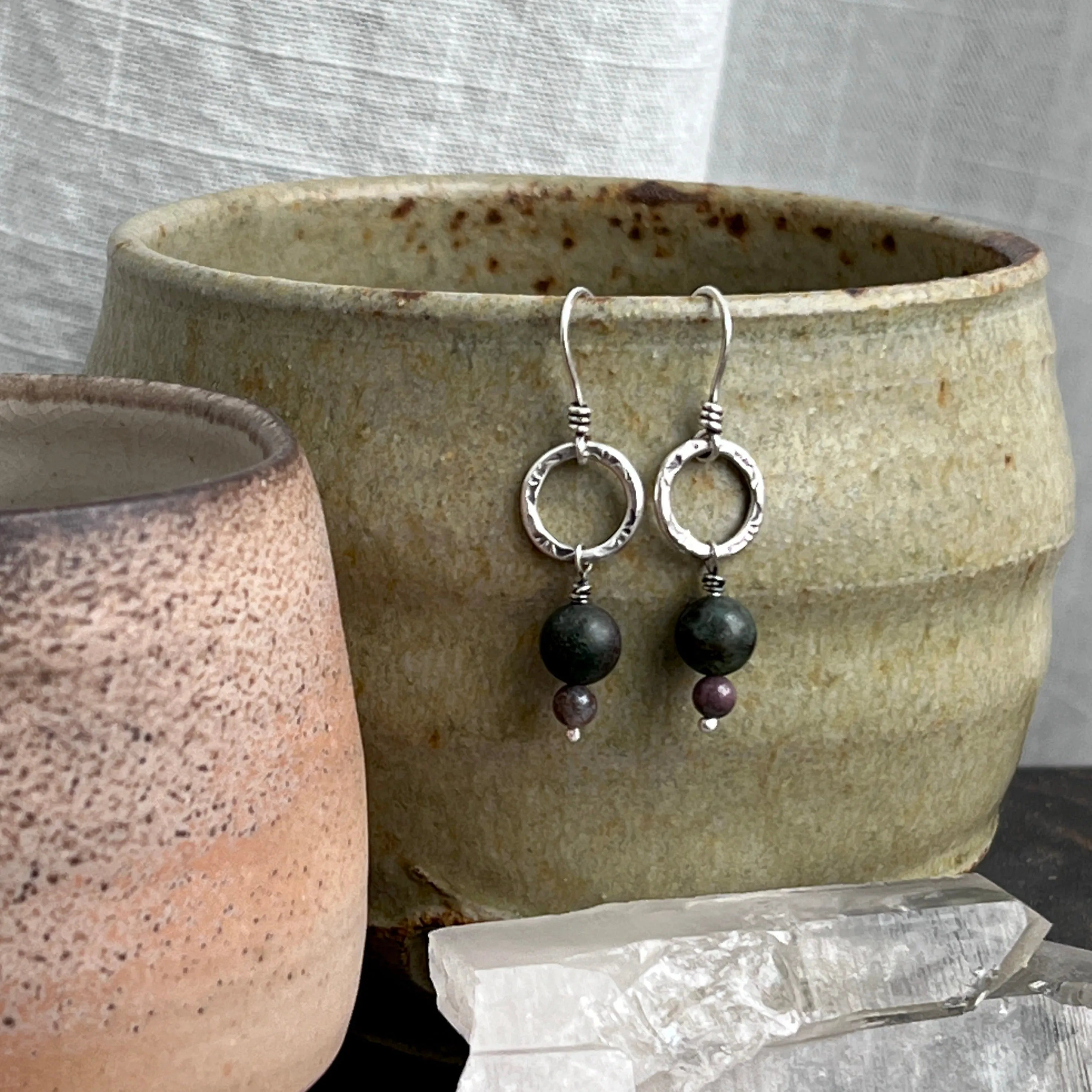 Silver & Stones Earrings