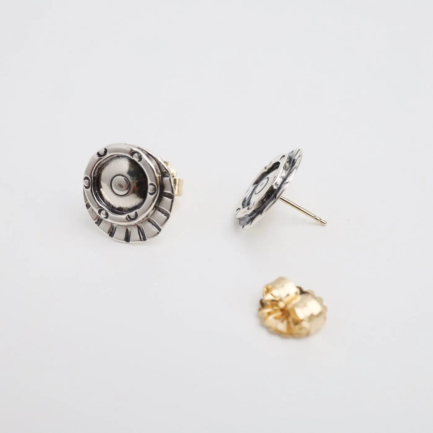 Silver Shield Post Earrings