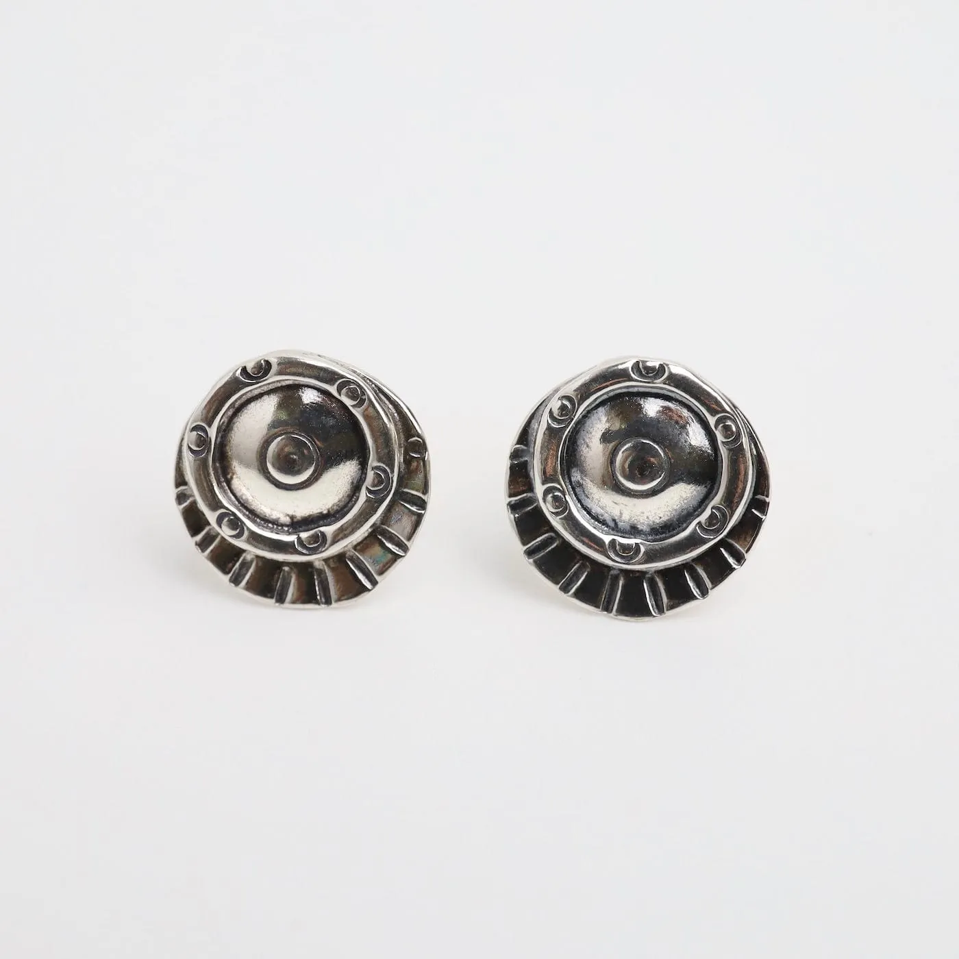 Silver Shield Post Earrings