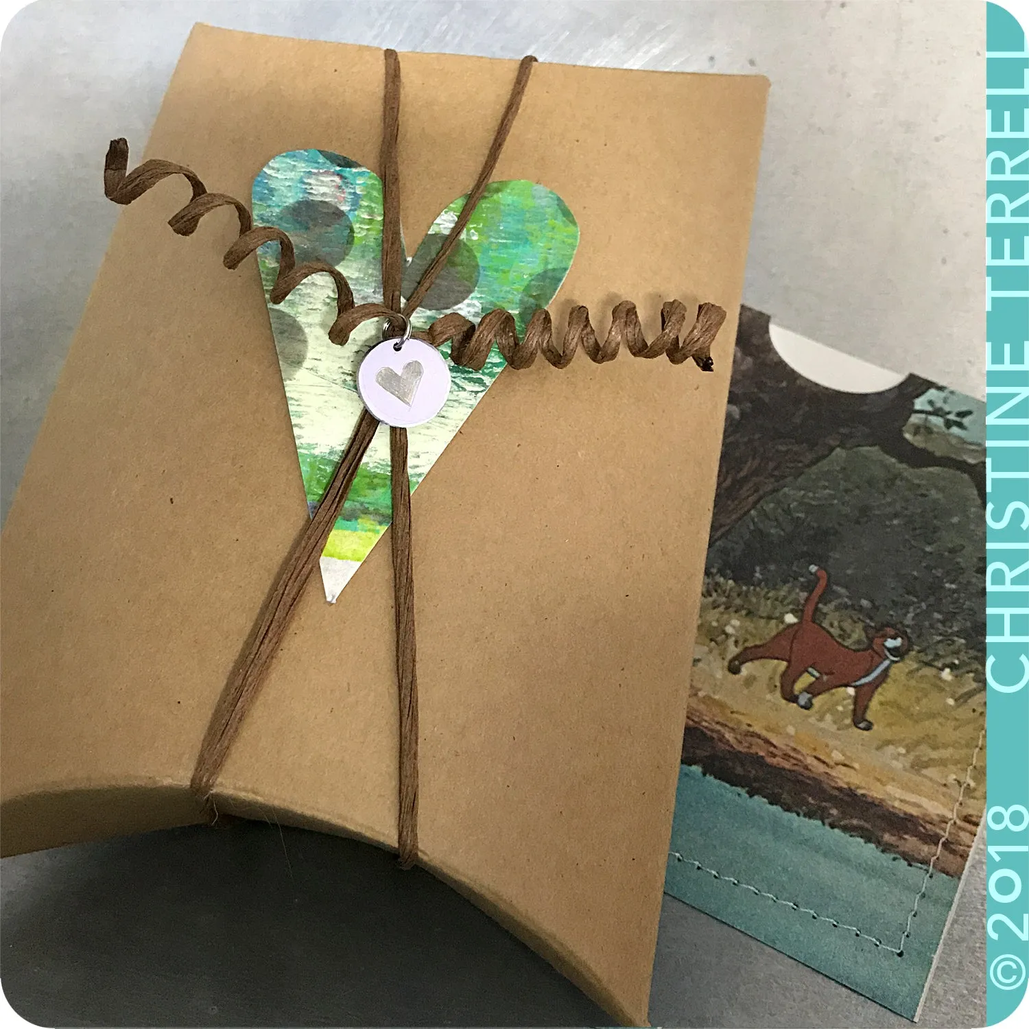 Simple Aqua Narrow Rectangle Tin Earrings