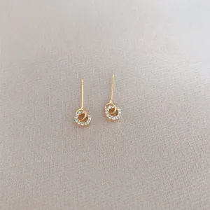 Simple Compact And Versatile Student Small Circle Earrings