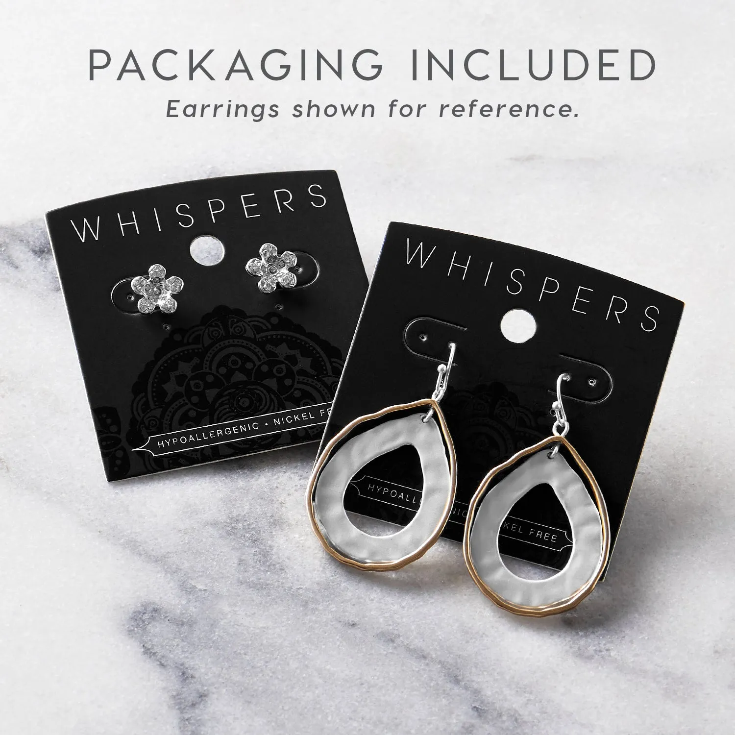 Small Octagon Earrings - Silver