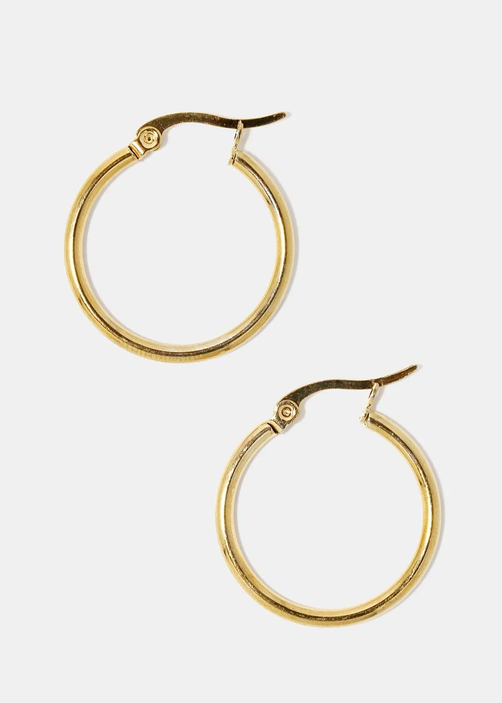 Small Smooth Metal Hoop Earrings