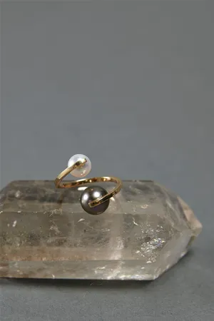 Spiral Pearl Ring