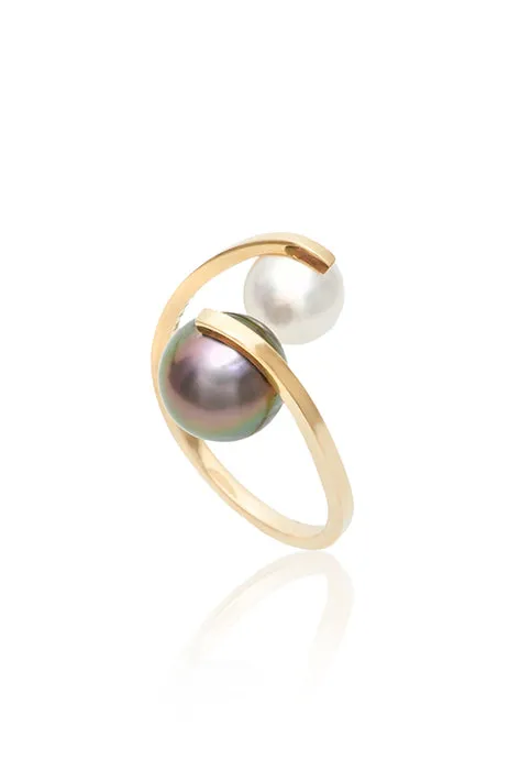 Spiral Pearl Ring