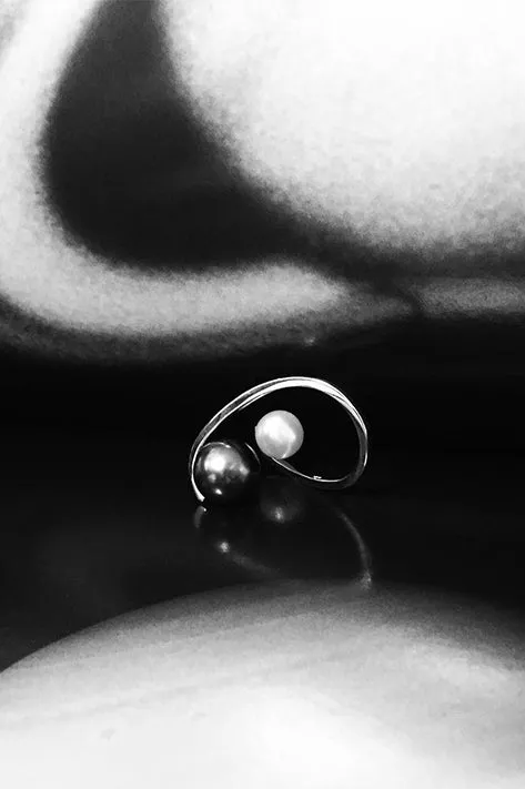 Spiral Pearl Ring