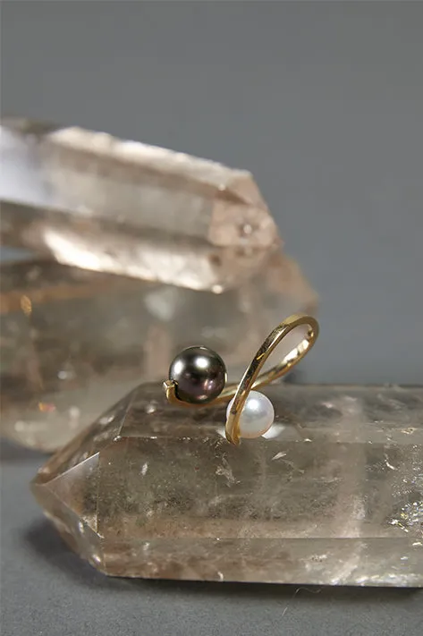 Spiral Pearl Ring