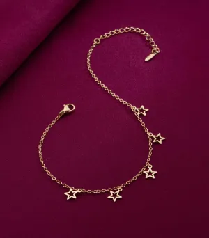 Star Charm Anklet (Brass)