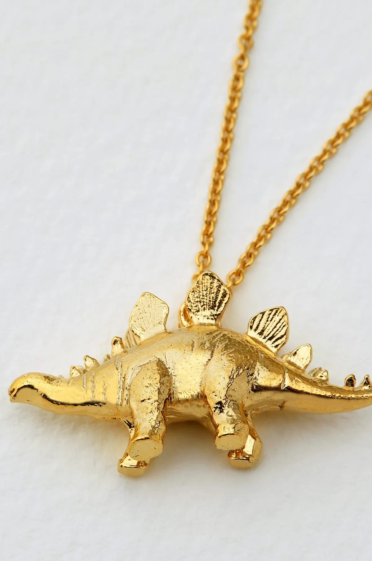 Stegosaurus Necklace Gold