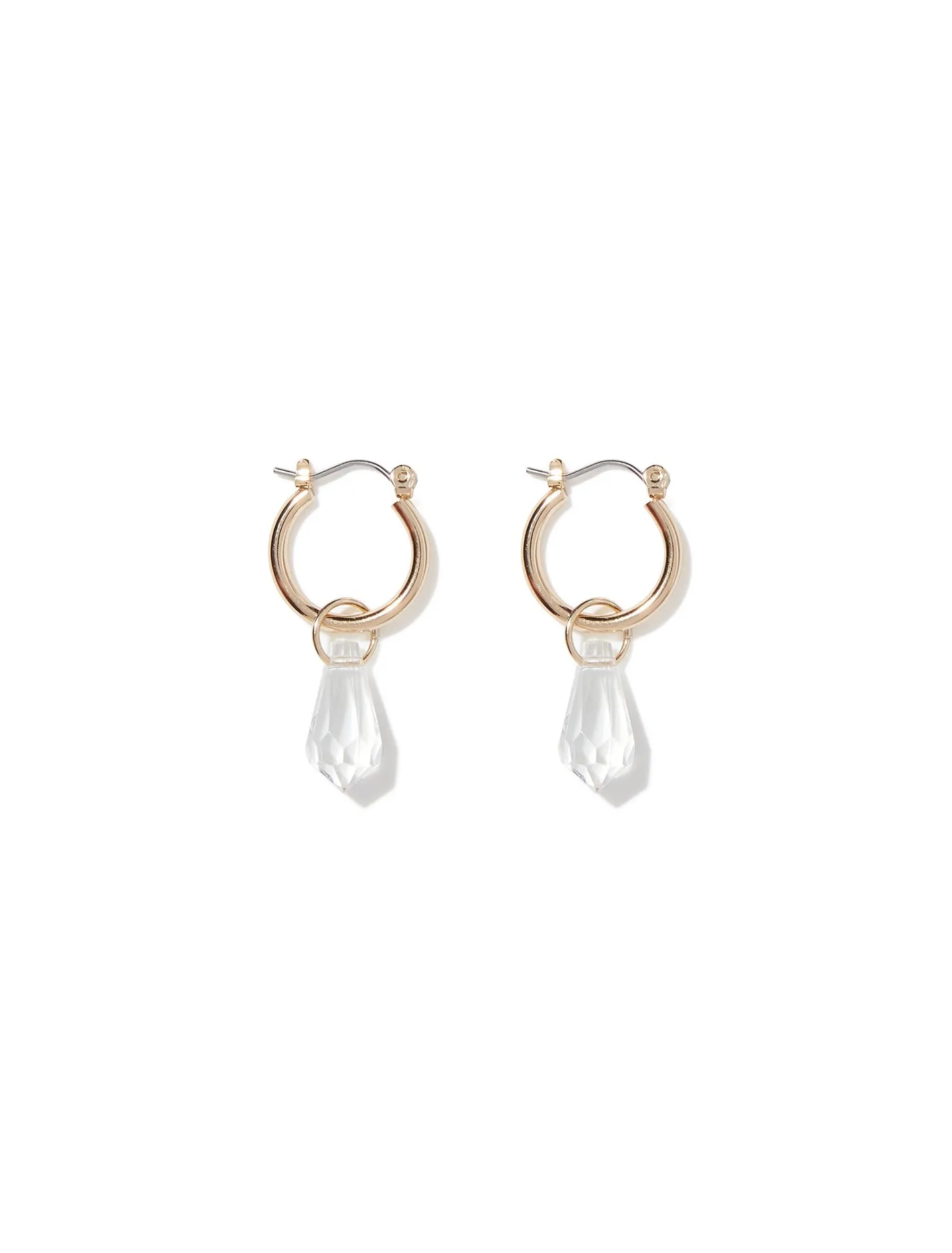 Stormi Simple Stone Huggie Hoop Earrings