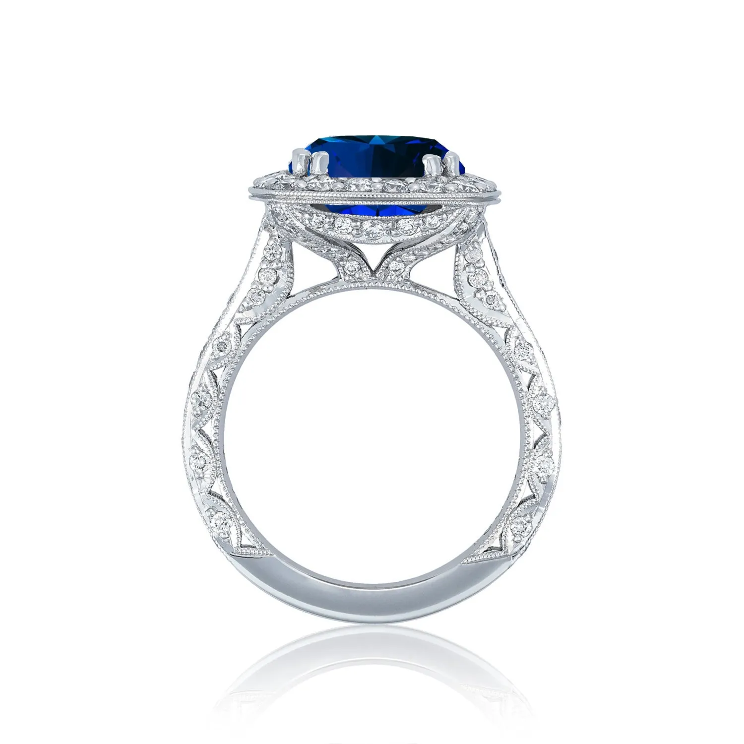 Tacori Classic Crescent RoyalT Sapphire and Diamond Ring