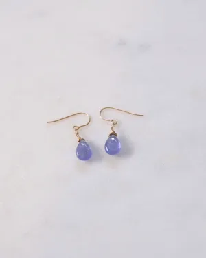 Tanzanite Simple Drop Earrings