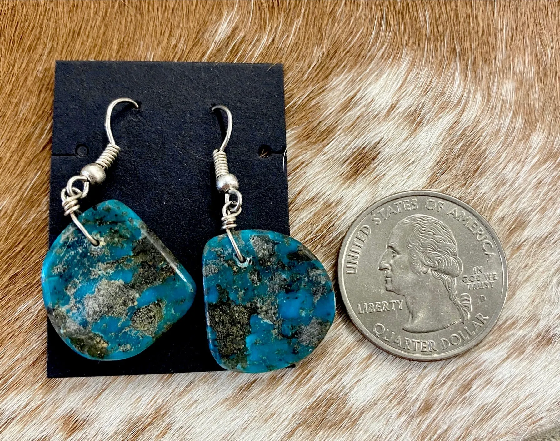 The Laney Turquoise Slab Earrings