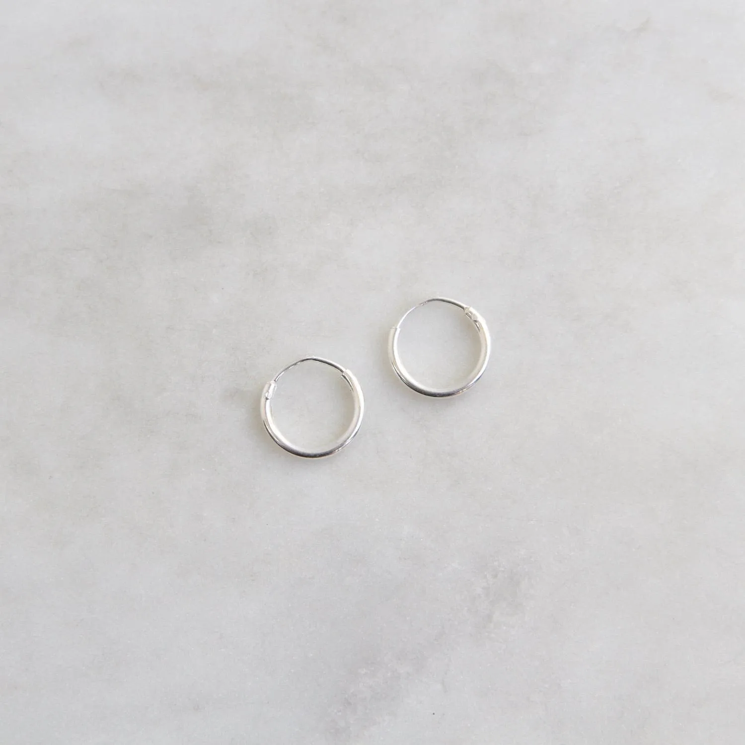 Thin 10mm Sterling Silver Infinity Hoop