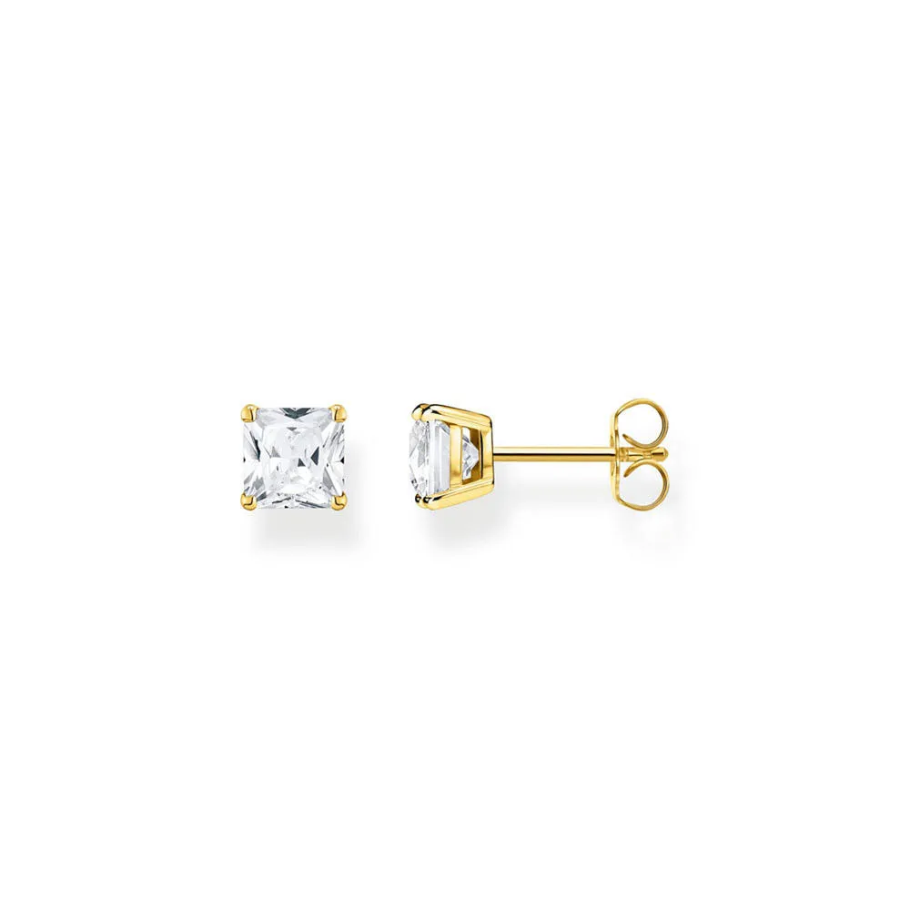 Thomas Sabo Sterling Silver Gold Plated Magic Stones CZ Stud Earrings