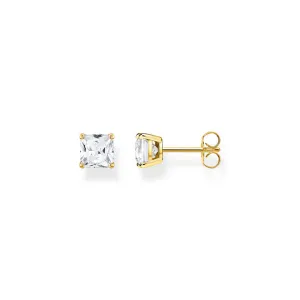 Thomas Sabo Sterling Silver Gold Plated Magic Stones CZ Stud Earrings