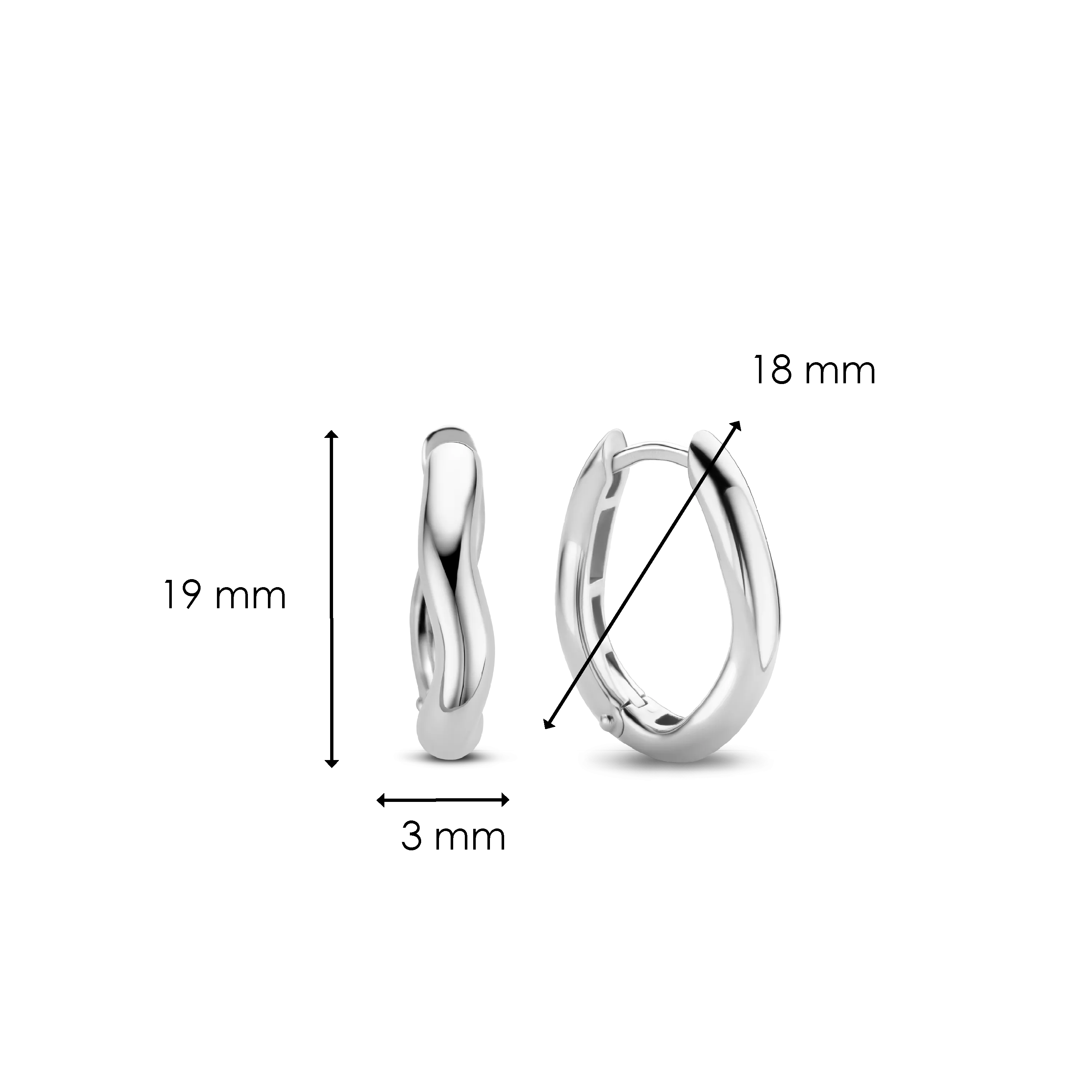 TI SENTO Medium Hoops - 7882SI