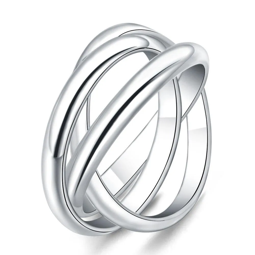Triple Interlocked Fidget Ring