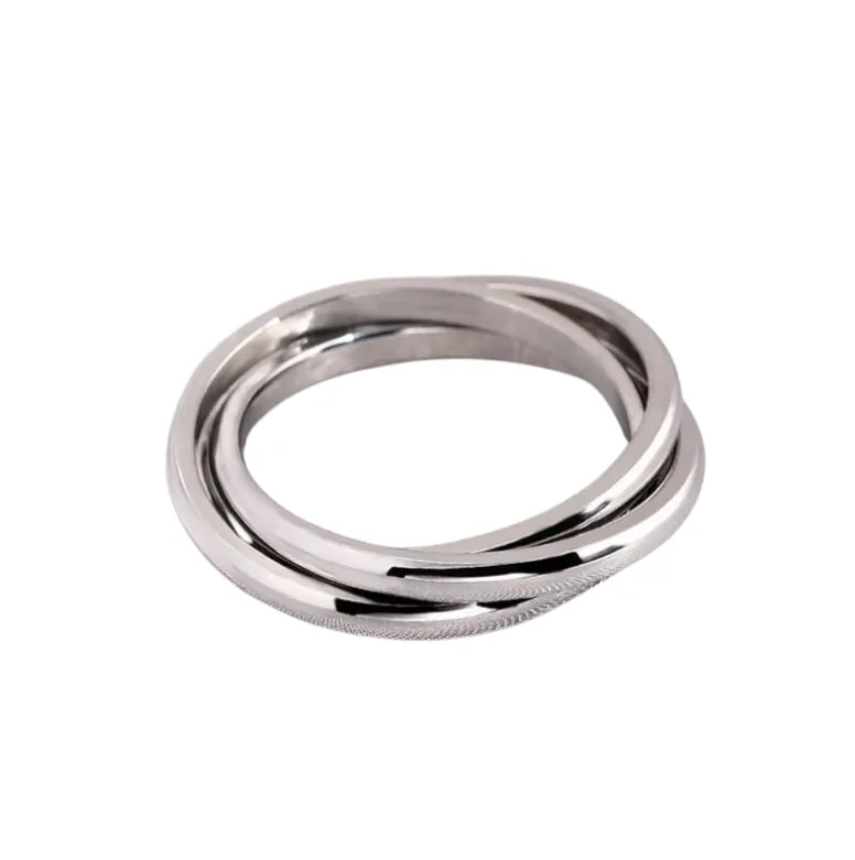 Triple Interlocked Fidget Ring