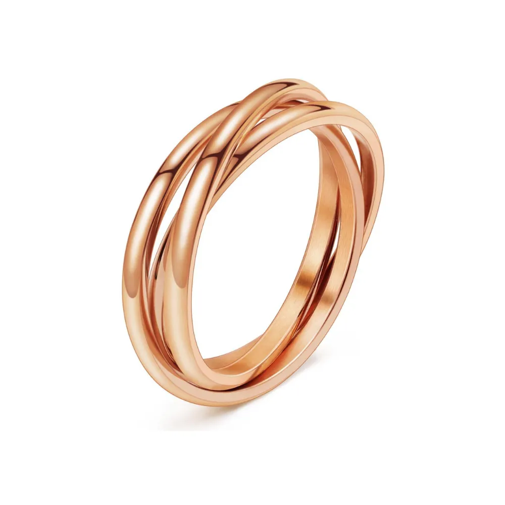 Triple Interlocked Fidget Ring