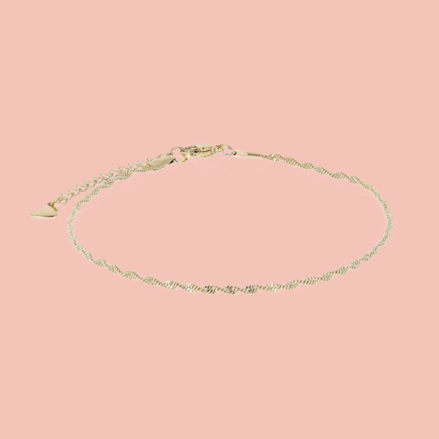 Twisted Anklet (Gold Plated)
