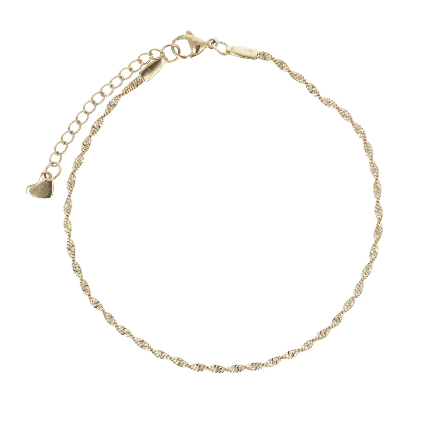 Twisted Anklet (Gold Plated)