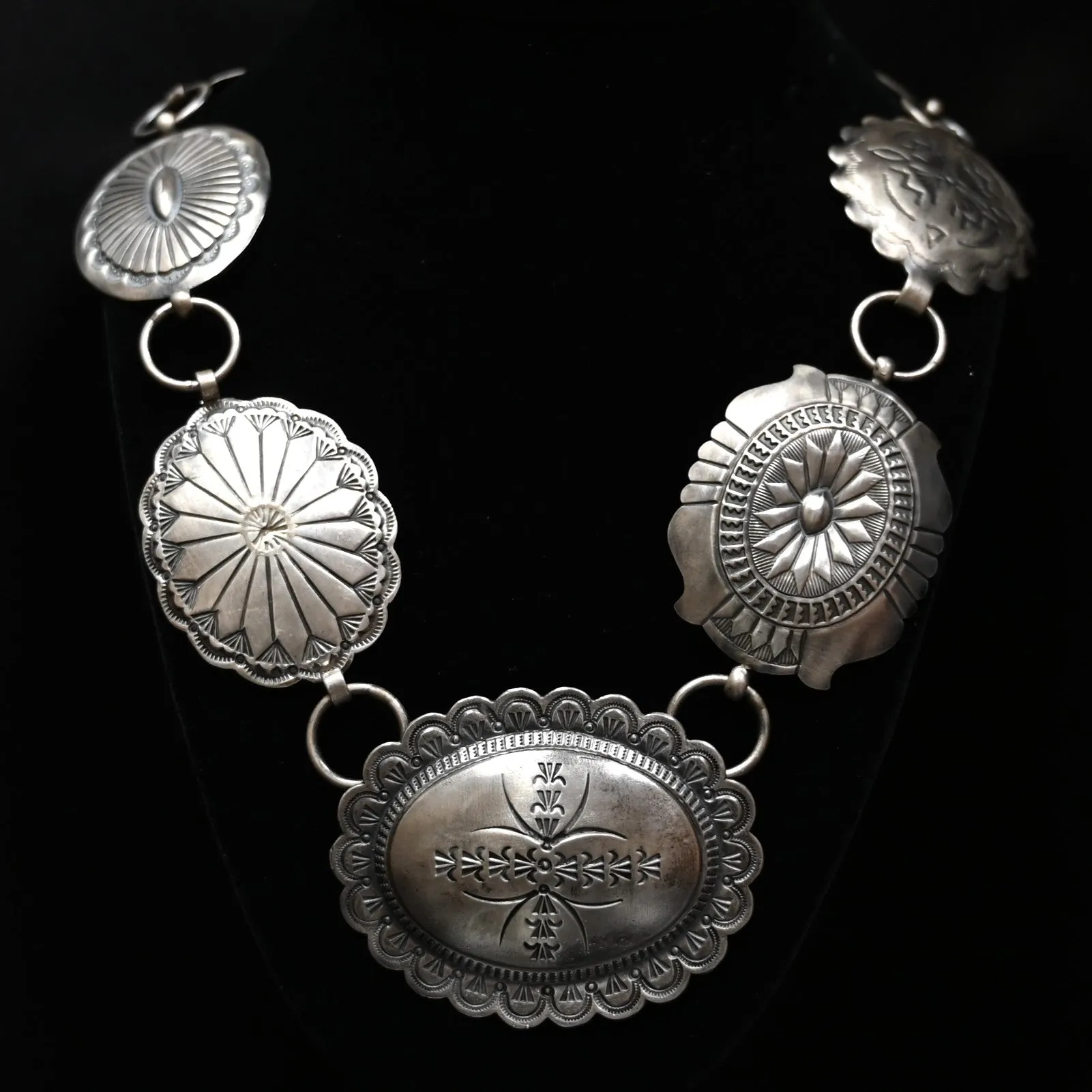 Vintage 7 Concho Convertible Chain Necklace