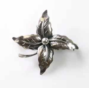 Vintage NE From Sterling Silver Jewelry | Floral Holly Berry Brooch