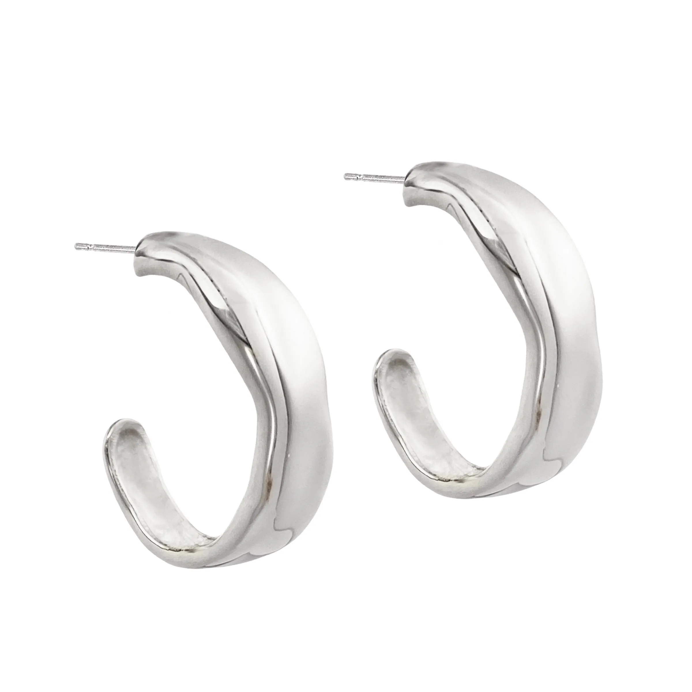 Wavi Hoops - Silver
