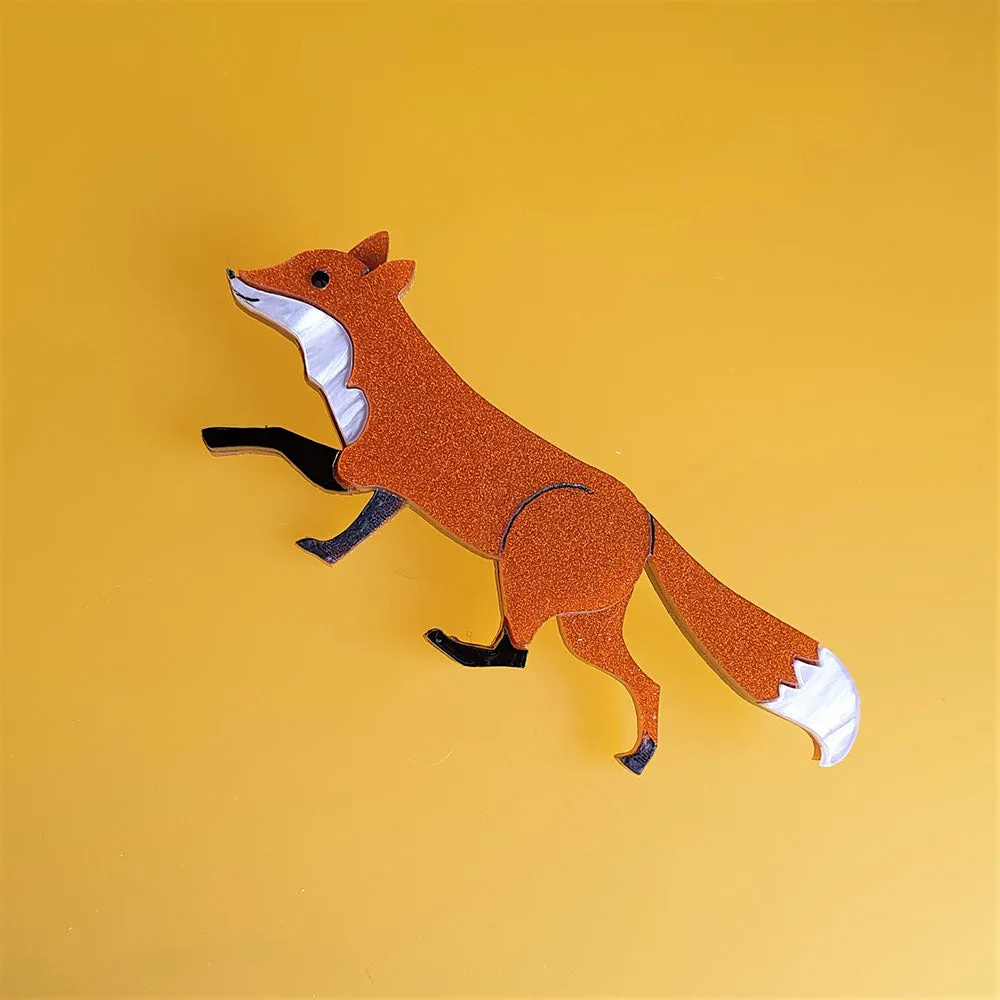 Woodland Fox Brooch by Cherryloco
