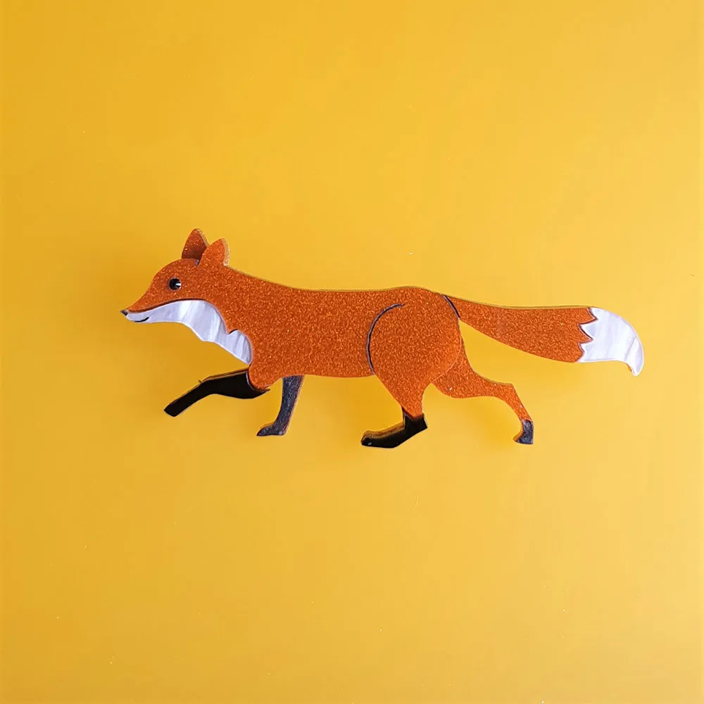 Woodland Fox Brooch by Cherryloco